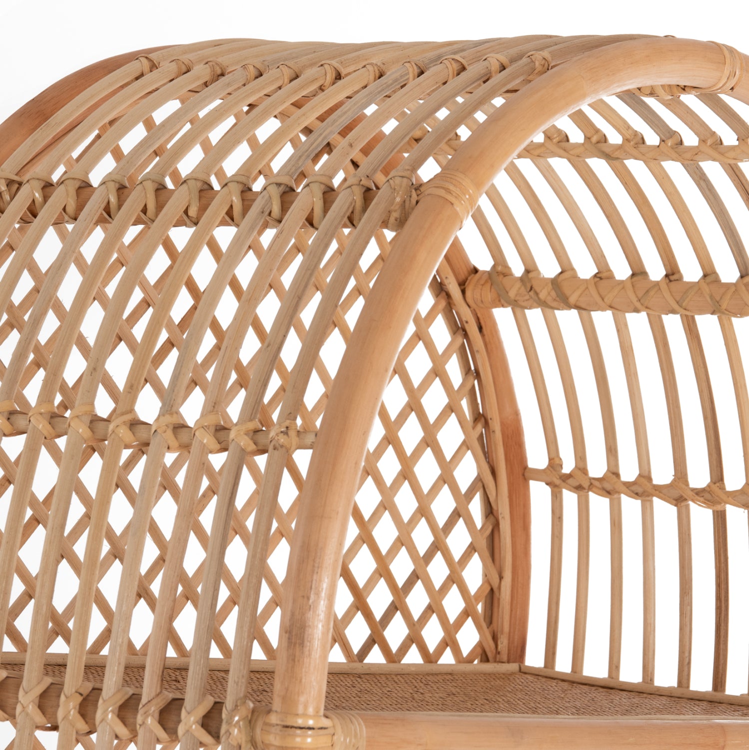 Библиотека SIMOK от естествен ратан в естествен цвят 80x40x182Hcm.