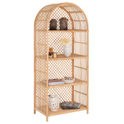 Библиотека SIMOK от естествен ратан в естествен цвят 80x40x182Hcm.