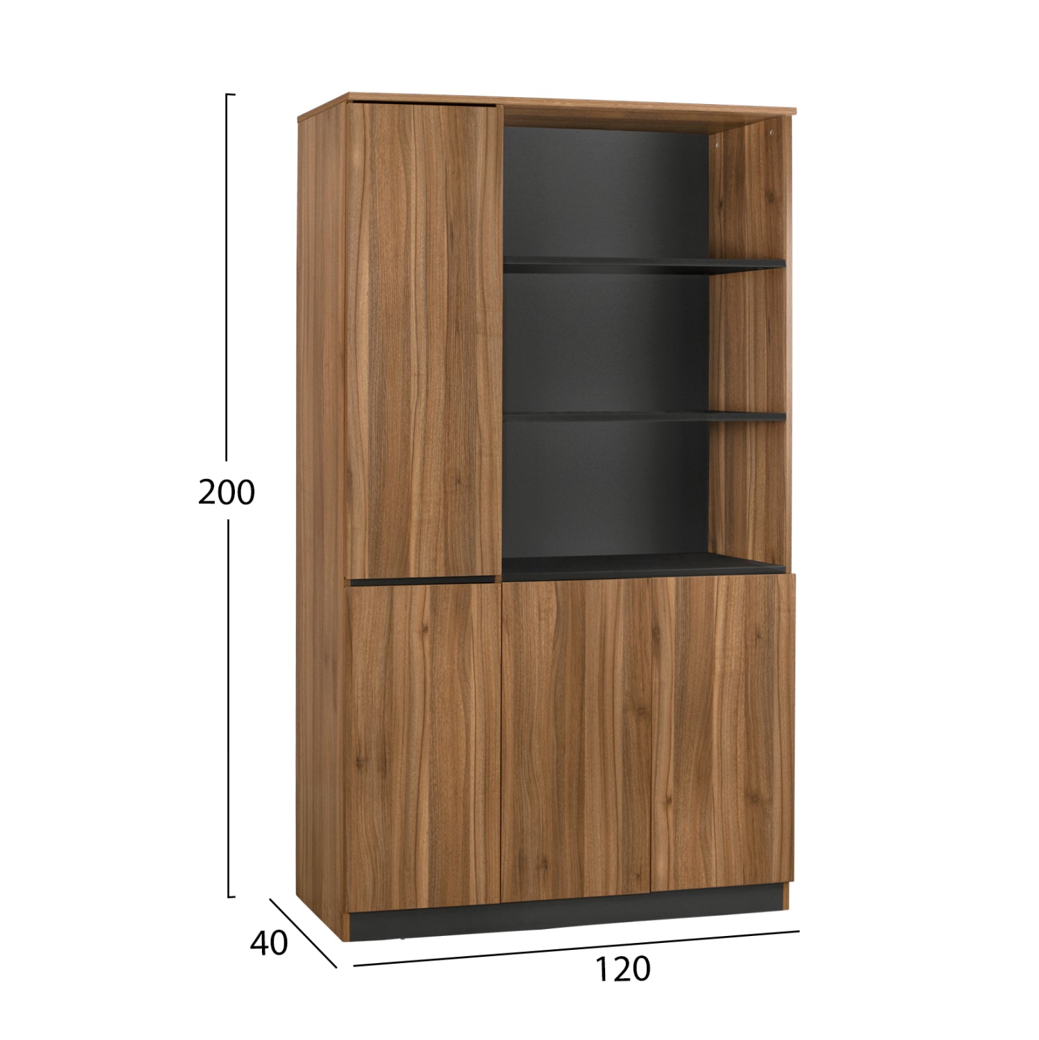 Професионална офис библиотека Supreme 120x40x200