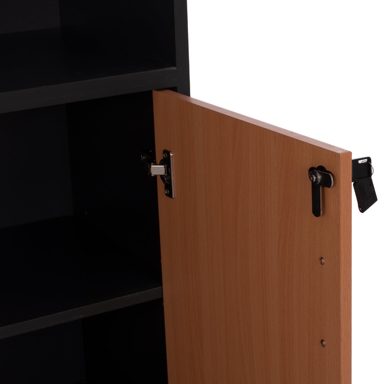 Професионален офисен шкаф за книги цвят дъб с 2 врати 80x40x180