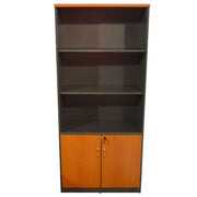 Професионален офисен шкаф цвят череша с 2 врати 80x40x180 см