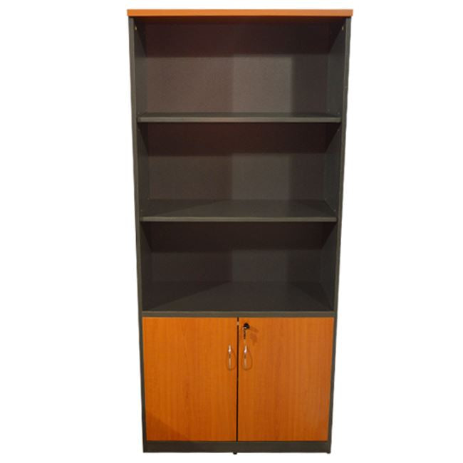 Професионален офисен шкаф цвят череша с 2 врати 80x40x180 см