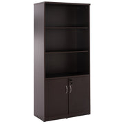 Професионален офисен шкаф за книги цвят венге с 2 врати 80x40x180