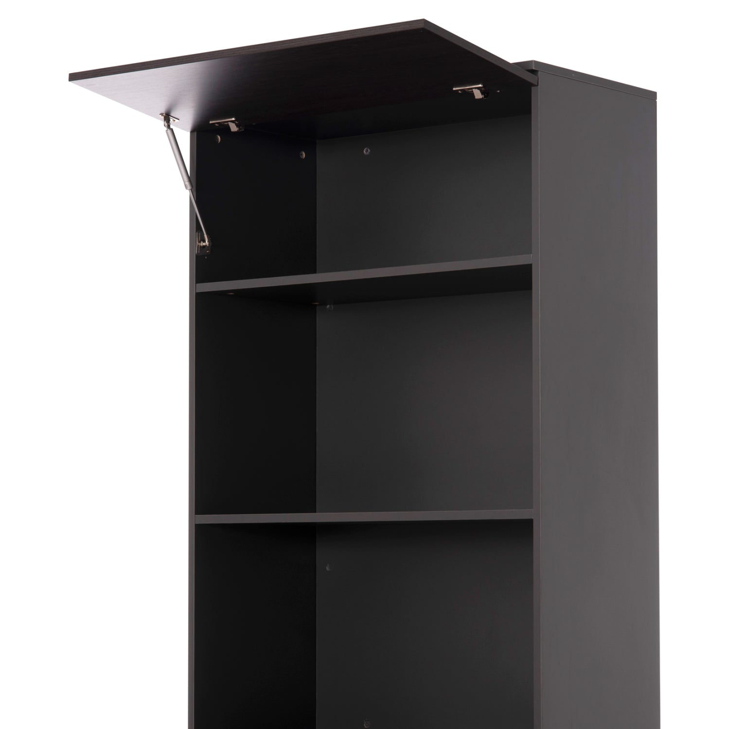 Професионален офис шкаф Rosewood меламин в сиво-венге 80x40x200H см