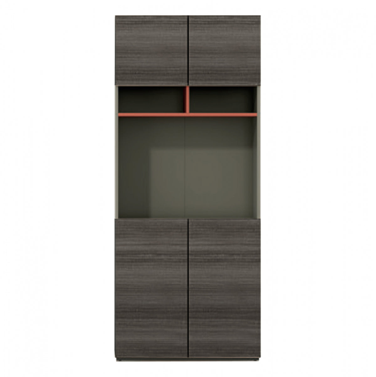 Професионална офис библиотека Lux Series Mocha & Ash 80x40x190