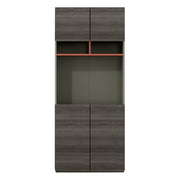 Професионална офис библиотека Lux Series Mocha & Ash 80x40x190