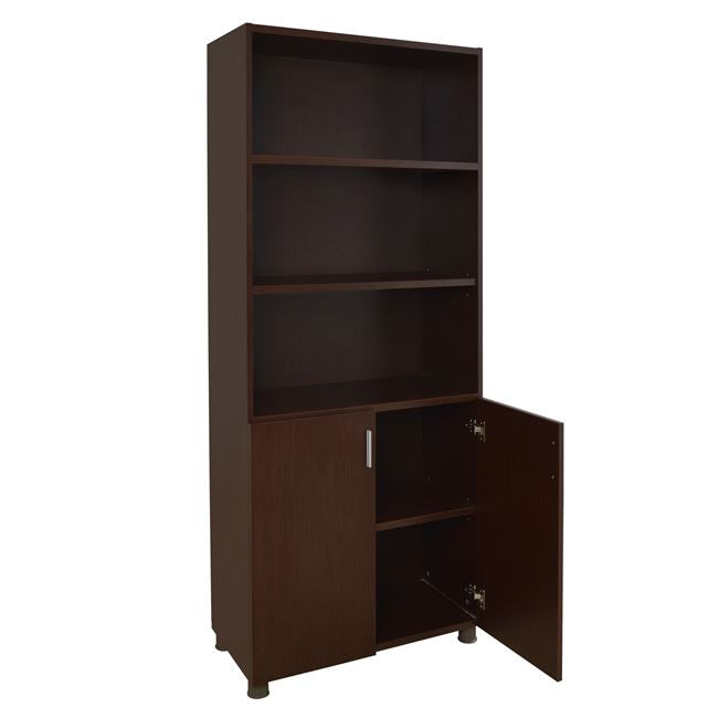 Професионален офисен шкаф за книги в цвят венге 80x40x190 см.