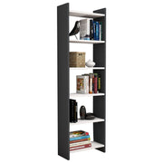 РАФТ ЗА КНИГИ CLASSIKER МЕЛАМИН ТЪМНОСИВО-БЯЛО 48,5x22x160Hсм.
