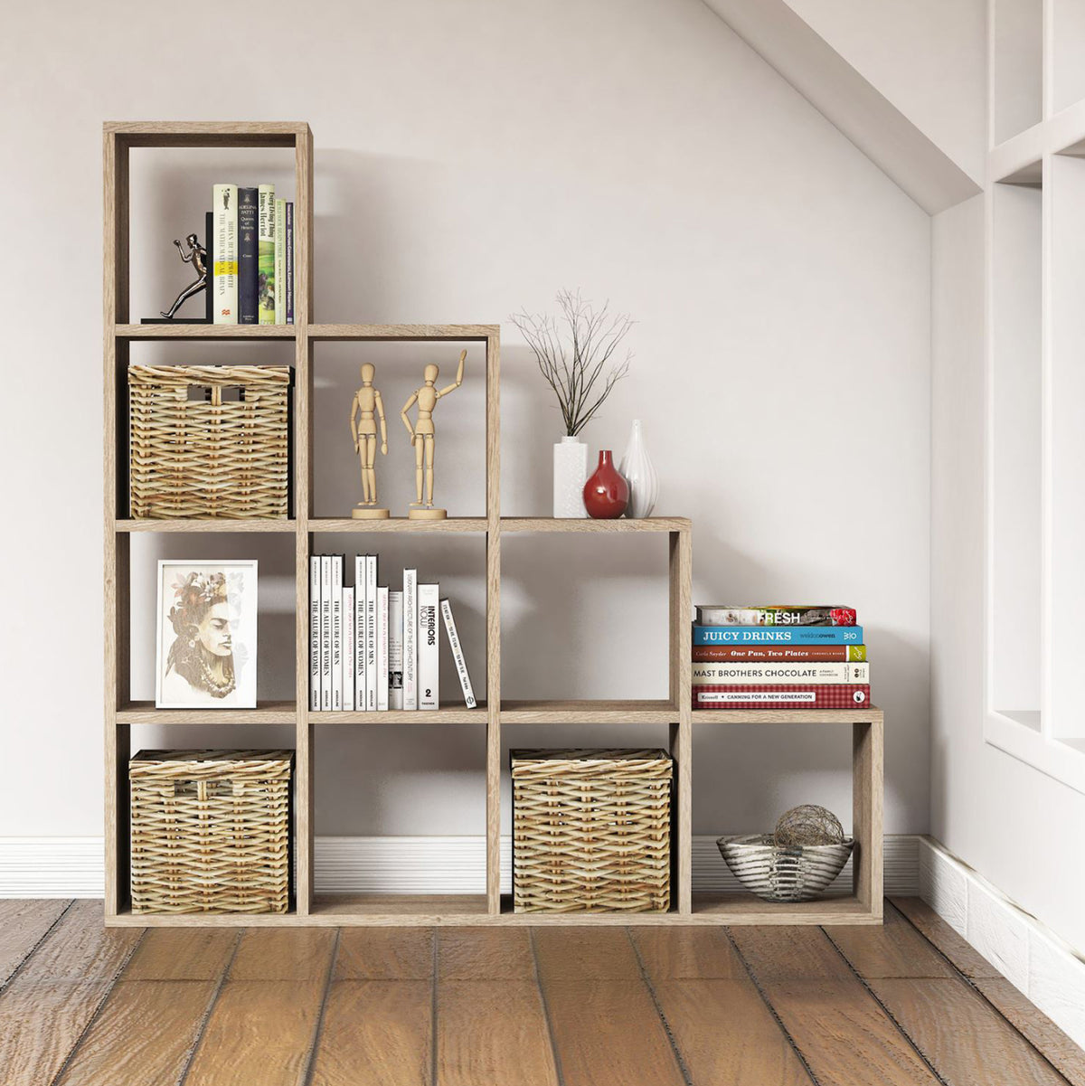 РАФТ ЗА КНИГИ SCALE МЕЛАМИН SONOMA 120x30x123,6Hсм.