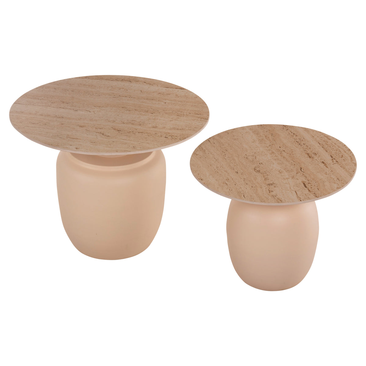 СТРАНИЧНИ МАСИ 2БР FEREN МЕТАЛ С ИВОРИ ЦЕРЕМИЧЕН ПЛОТ Φ60 &Φ50 см.
