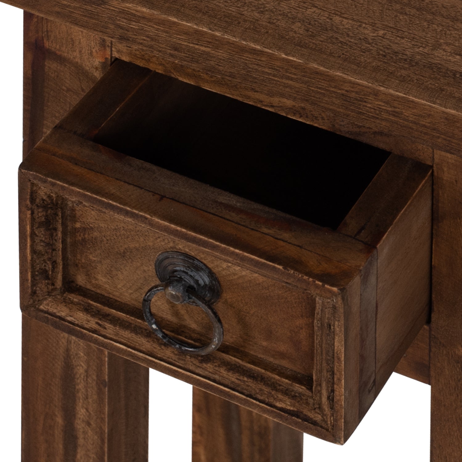 СТРАНИЧНА МАСА ОТ МАХАГОН С ЧЕКМЕДЖЕ ЕСТЕСТВЕН ЦВЯТ 25x25x66,5Hcm.