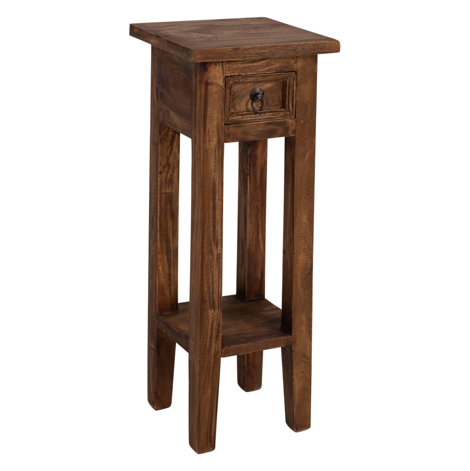 СТРАНИЧНА МАСА ОТ МАХАГОН С ЧЕКМЕДЖЕ ЕСТЕСТВЕН ЦВЯТ 25x25x66,5Hcm.