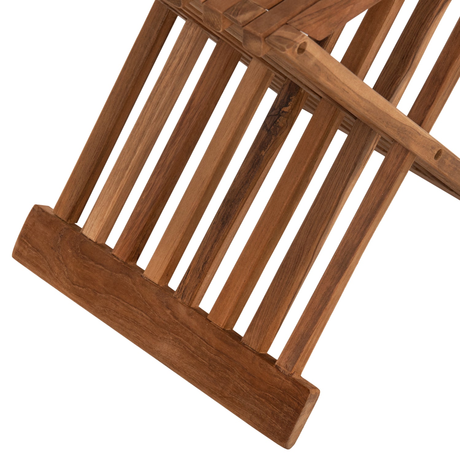 Сгъваема странична маса от тиково дърво в естествен цвят 40x33x45Hсм.