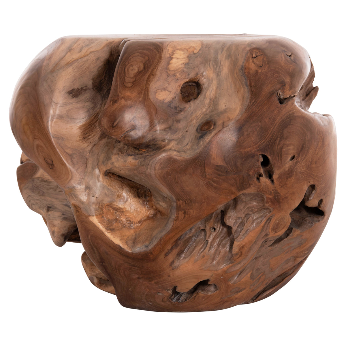СТРАНИЧНА МАСА LOGGY ТИКОВО ДЪРВО - ЕСТЕСТВЕН ЦВЯТ 50x50x50см.