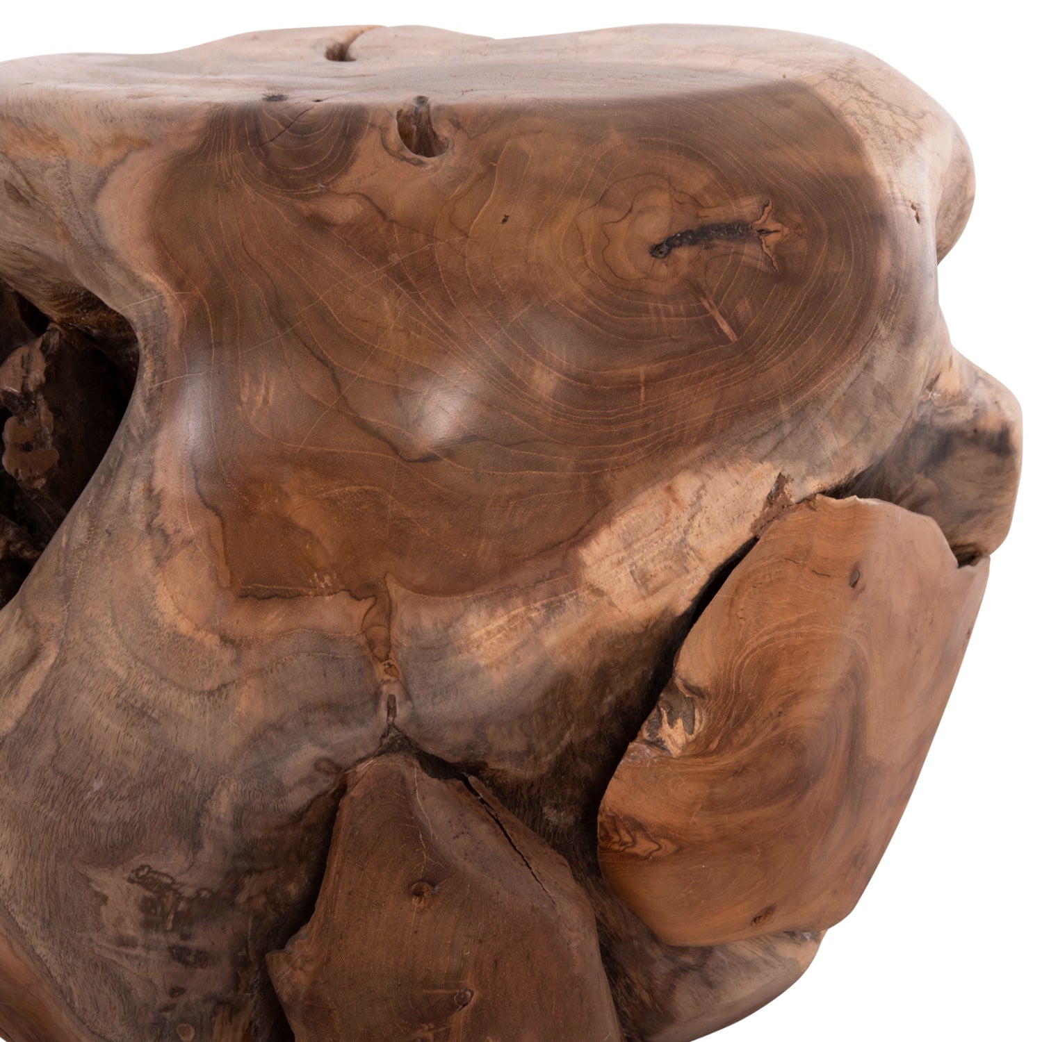 СТРАНИЧНА МАСА LOGGY ТИКОВО ДЪРВО - ЕСТЕСТВЕН ЦВЯТ 50x50x50см.