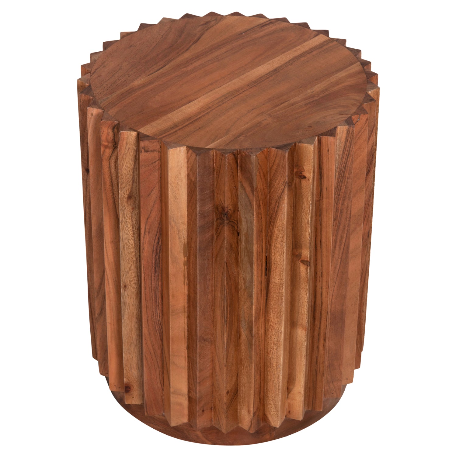 Кръгла странична маса Sedge масив акация - натурален цвят Φ40x50Hсм.