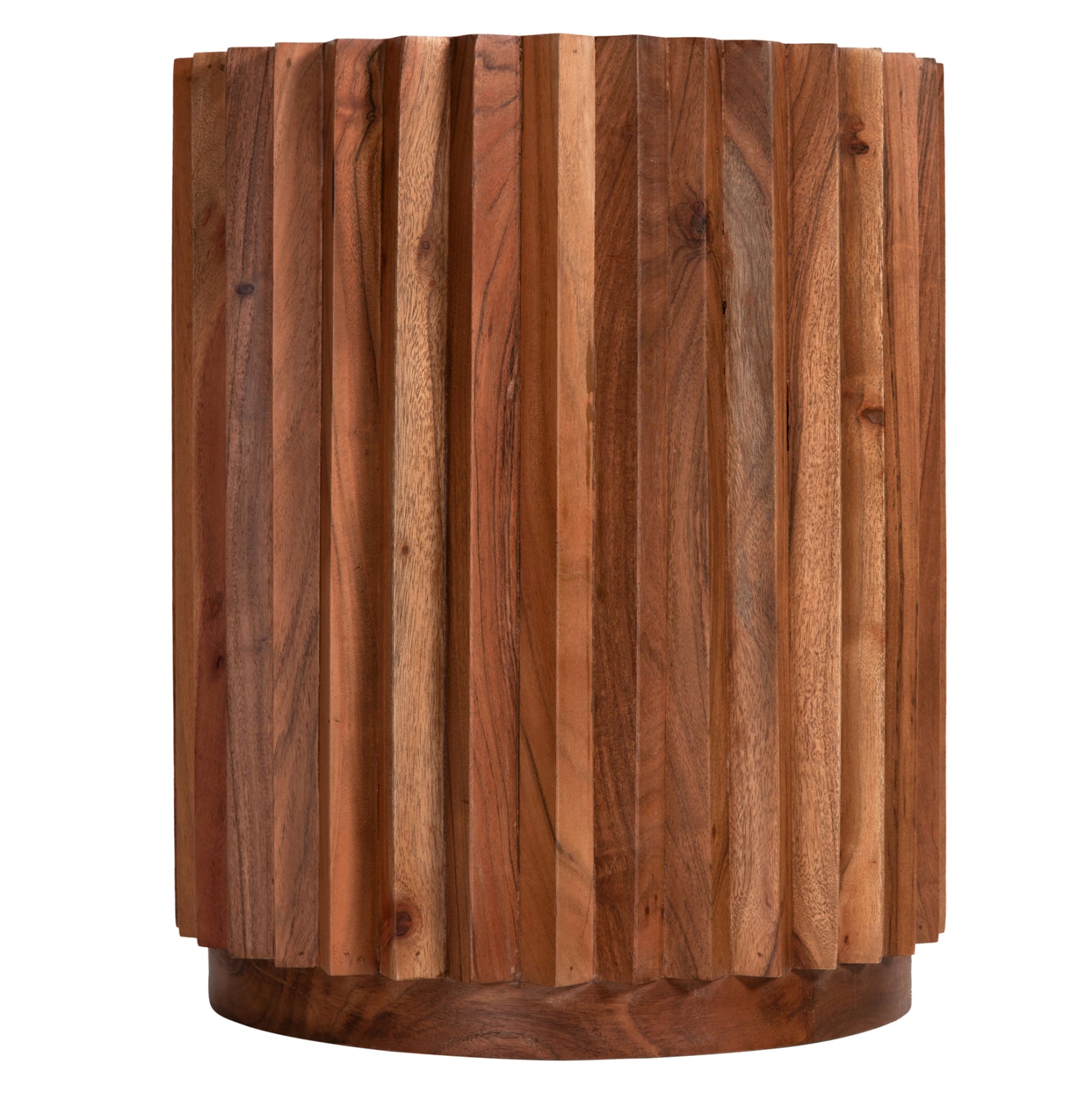 Кръгла странична маса Sedge масив акация - натурален цвят Φ40x50Hсм.