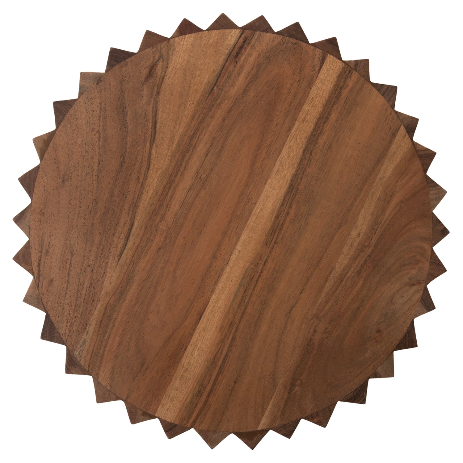 Кръгла странична маса Sedge масив акация - натурален цвят Φ40x50Hсм.