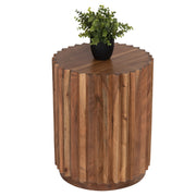 Кръгла странична маса Sedge масив акация - натурален цвят Φ40x50Hсм.