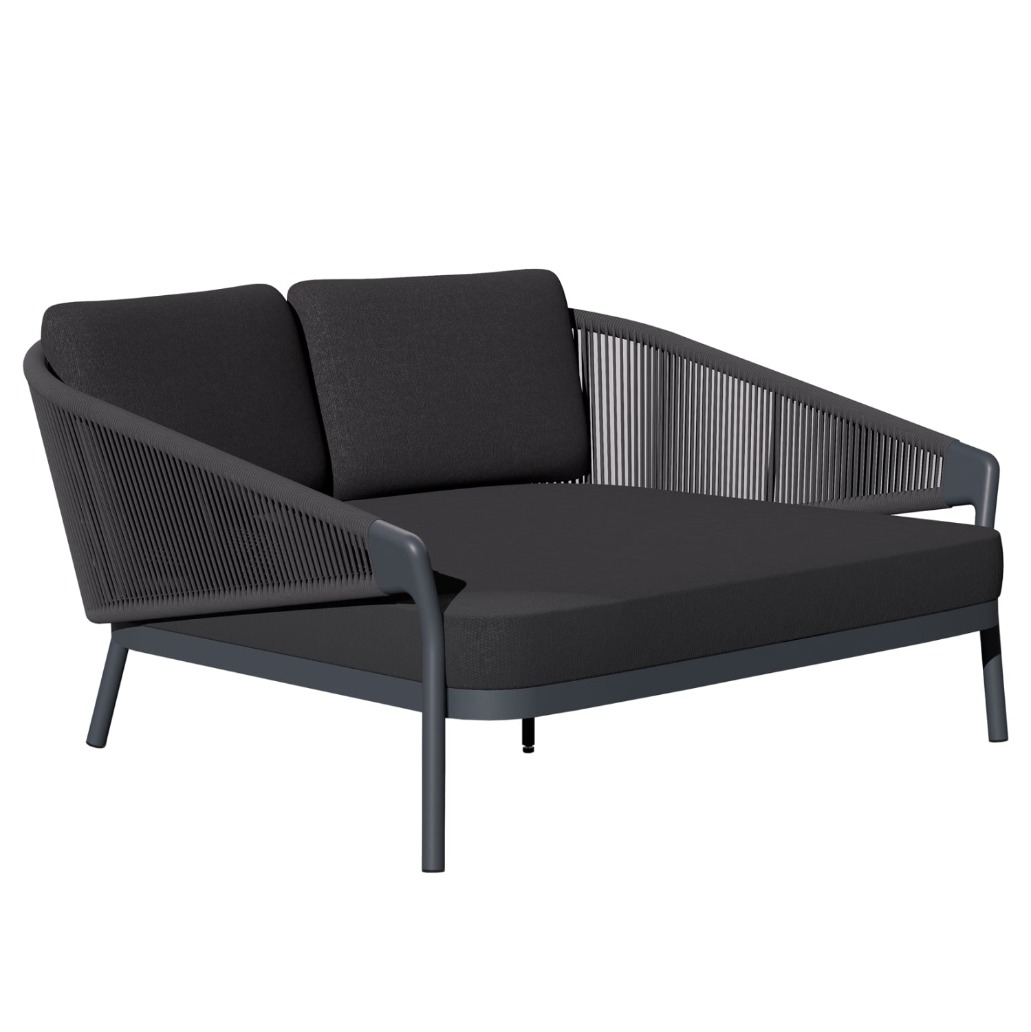 ДНЕВЕН ЛЕГЛО СЕРИЯ XANTION ТЪМНО СИВ АЛУМИНИЙ-ВЪЖЕ-ОЛЕФИНОВА ТЪКАН 157x147x88см
