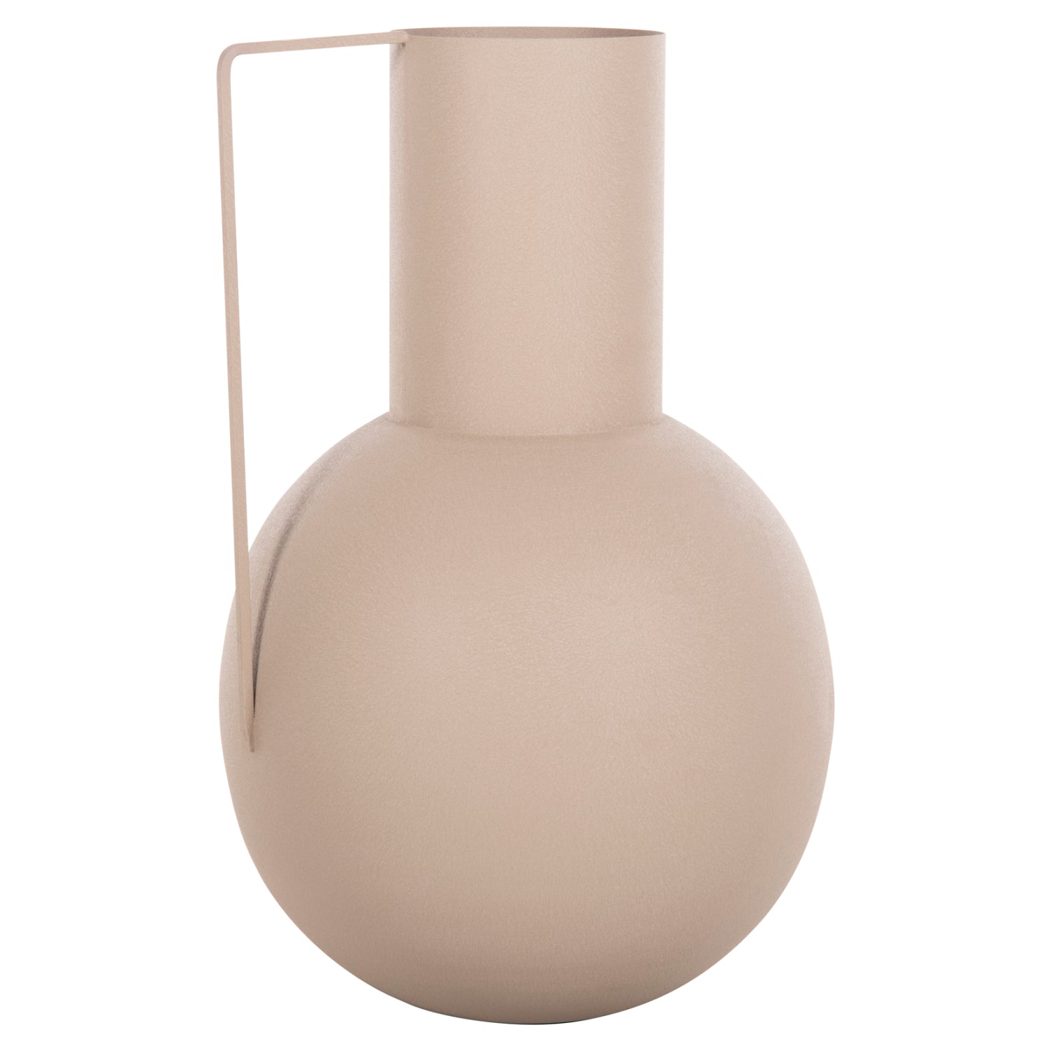 Декоративна ваза FLAGON метал в екрю Φ34x54Hсм.