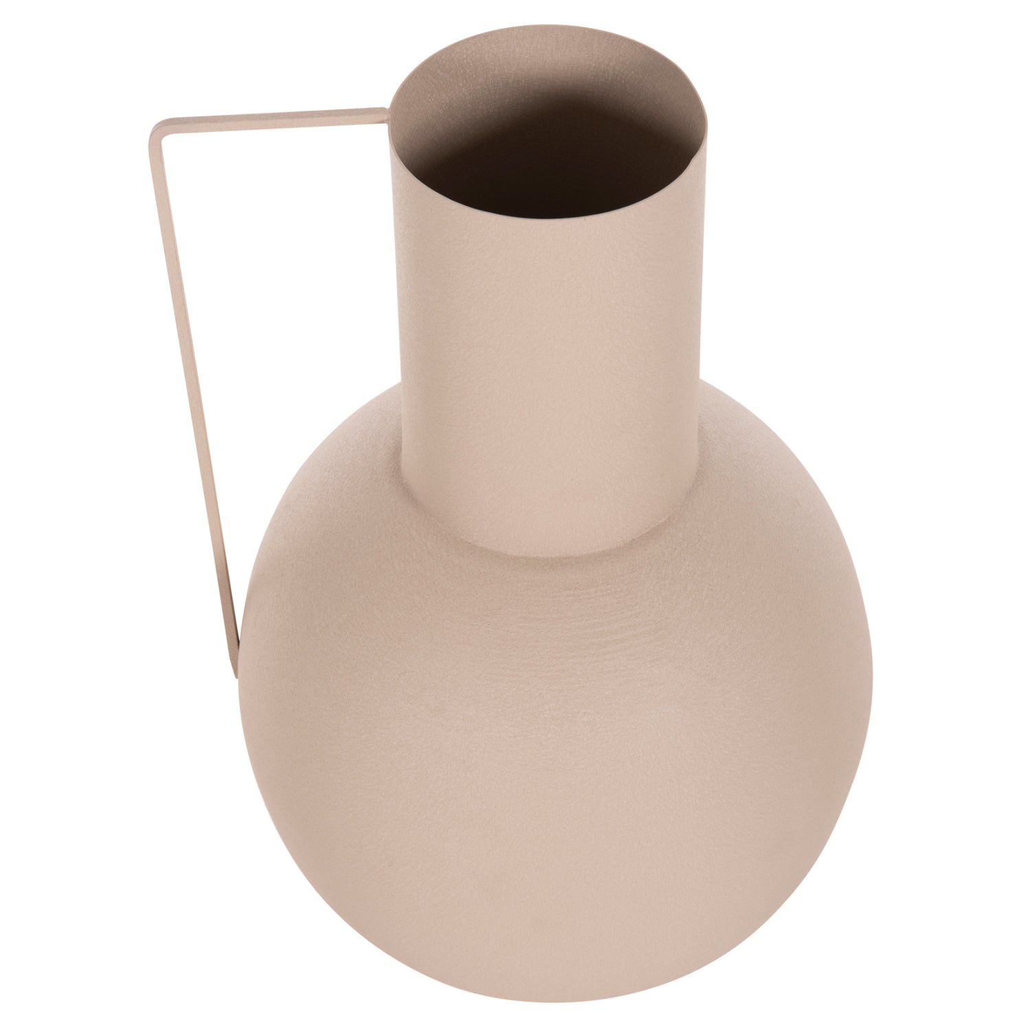 Декоративна ваза FLAGON метал в екрю Φ34x54Hсм.