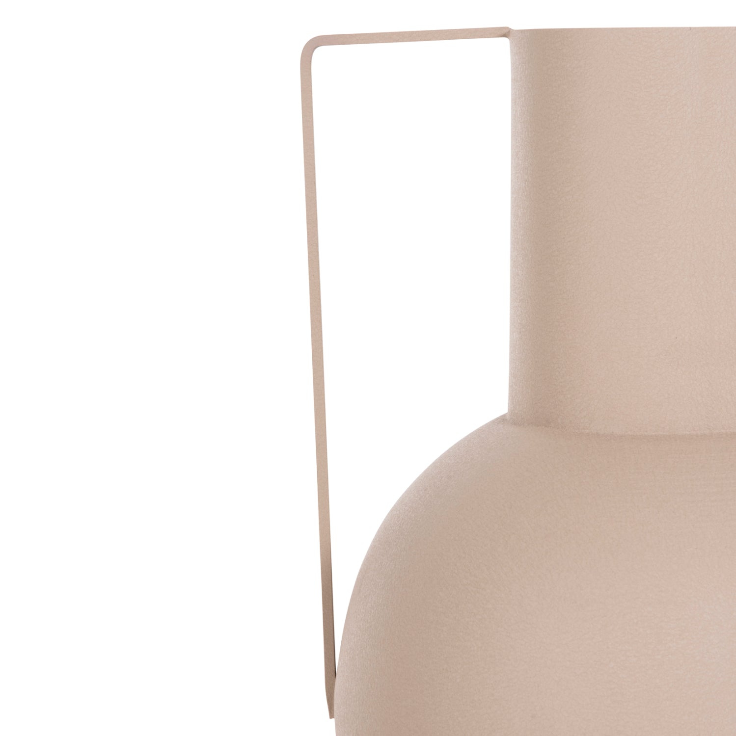 Декоративна ваза FLAGON метал в екрю Φ34x54Hсм.