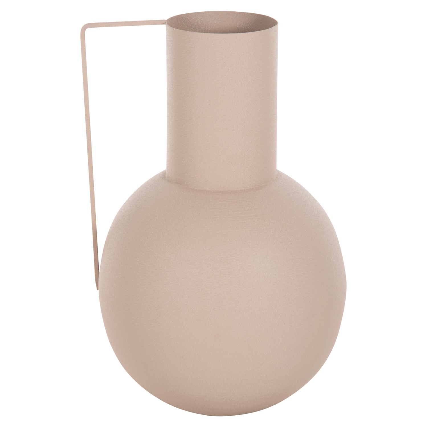 Декоративна ваза FLAGON метал в екрю Φ34x54Hсм.