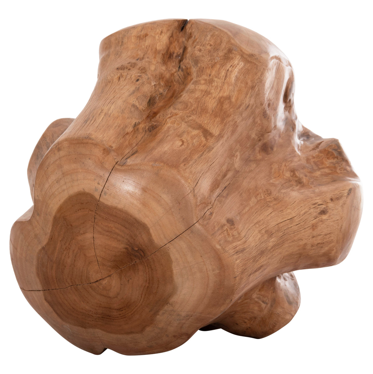 Декоративна топка CLEMOR (M) от масивен тиков дърво - естествен цвят Φ40cm.
