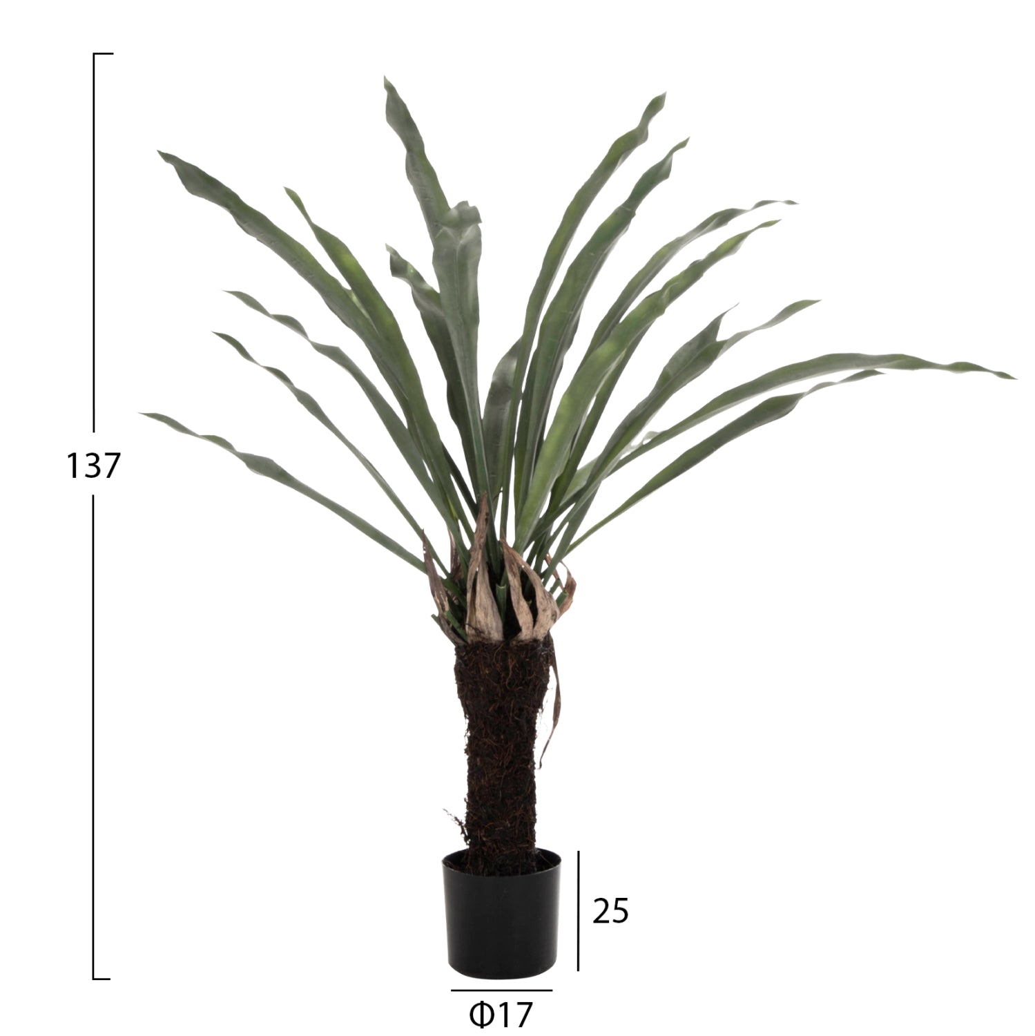 Декоративно синтетично растение Asplenium prolongatum (папрат) в саксия 137Hcm.