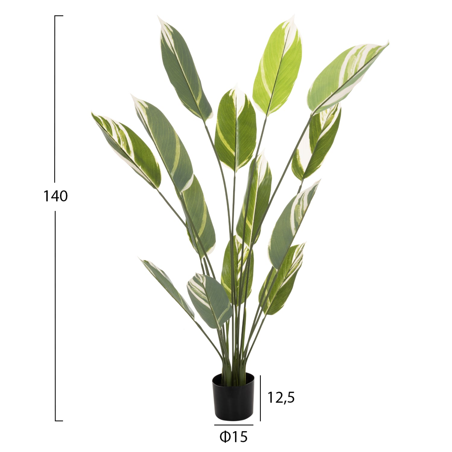 ДЕКОРАТИВНО СИНТЕТИЧНО РАСТЕНИЕ В САКСИЯ CALATHEA 140Hсм.