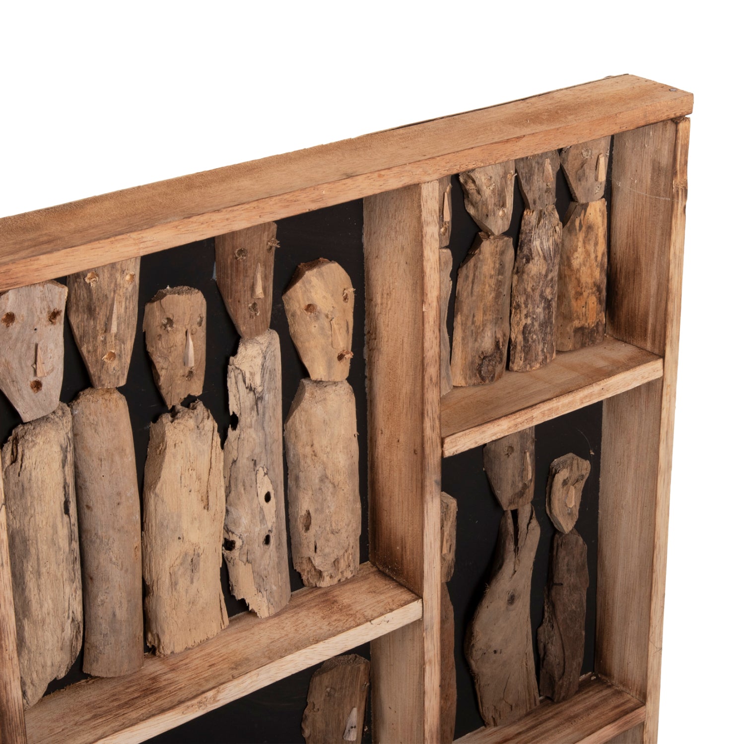 ДЕКОРАЦИЯ ЗА СТЕНА MYST РАМКА С ФИГУРКИ ОТ ДРЕВЕСИНА DRIFTWOOD 100x6x100Hсм.