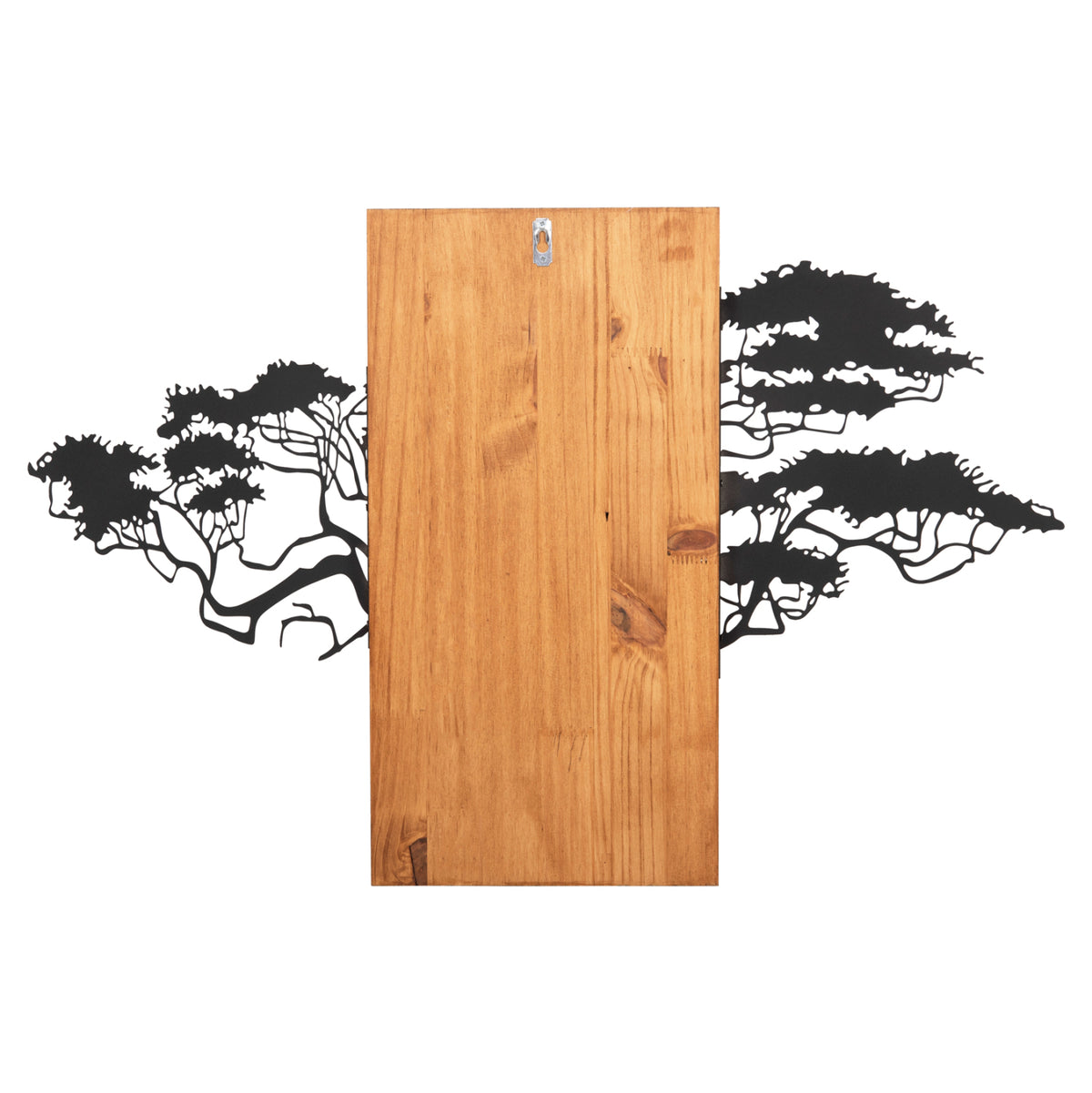 Декорация за стена фигура дърво -метал-дърво 90x3(дебелина)x58Hсм.