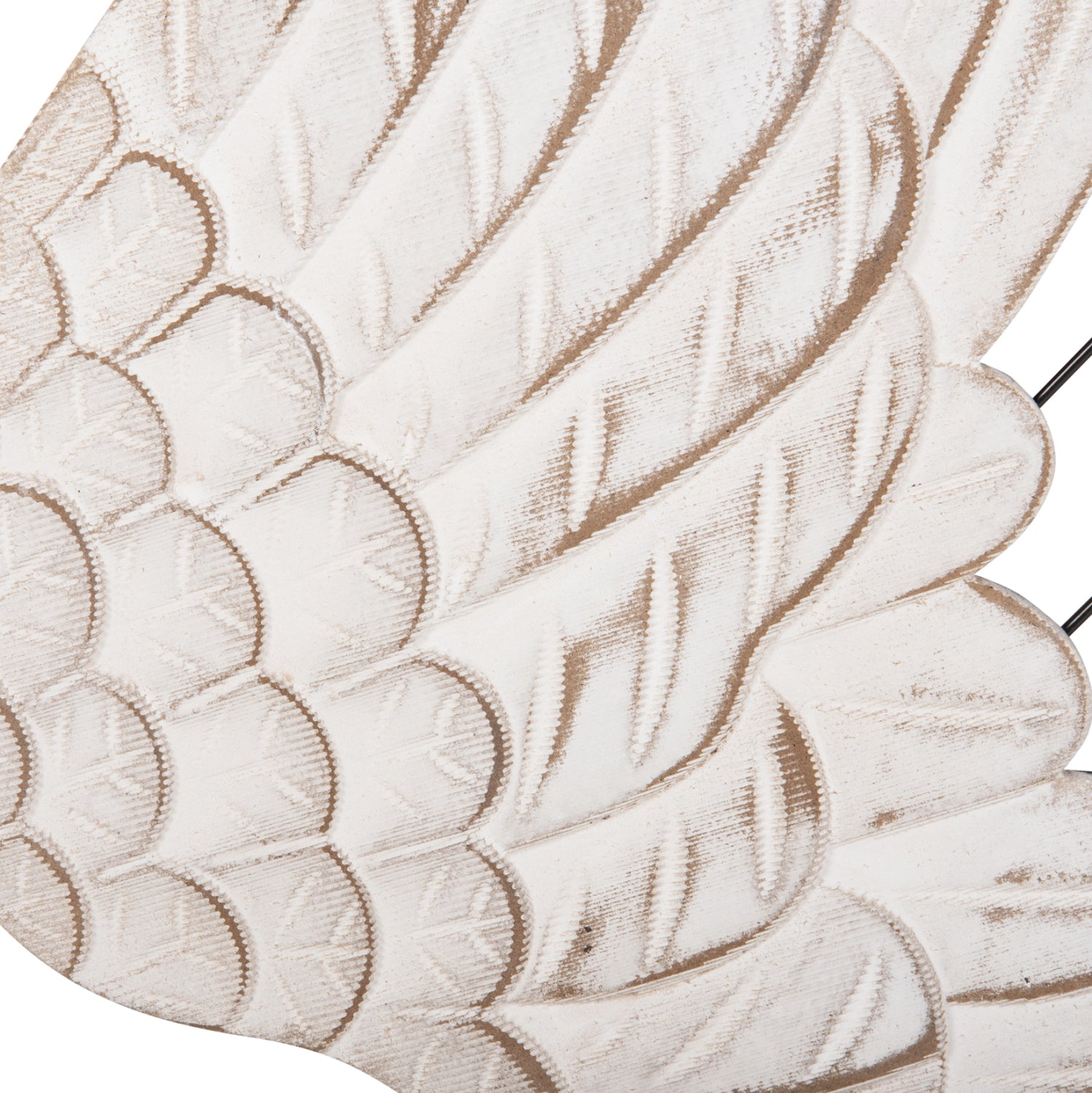 Стенно деко WINGS MDF бяло - черен метал 39x1,5x92Hсм.