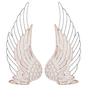 Стенно деко WINGS MDF бяло - черен метал 39x1,5x92Hсм.