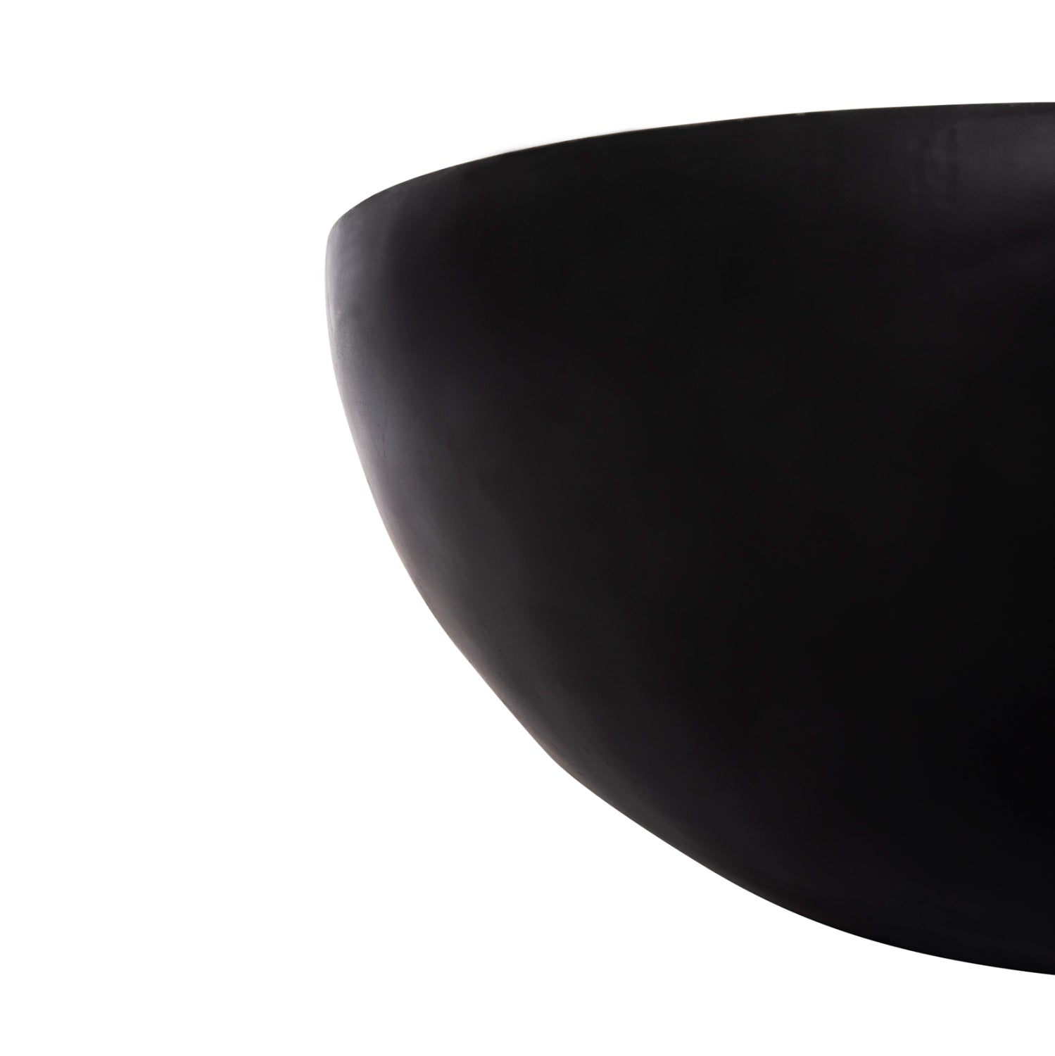 Декоративна кръгла холна маса BOWL черна с плот акация Φ90x37,5см