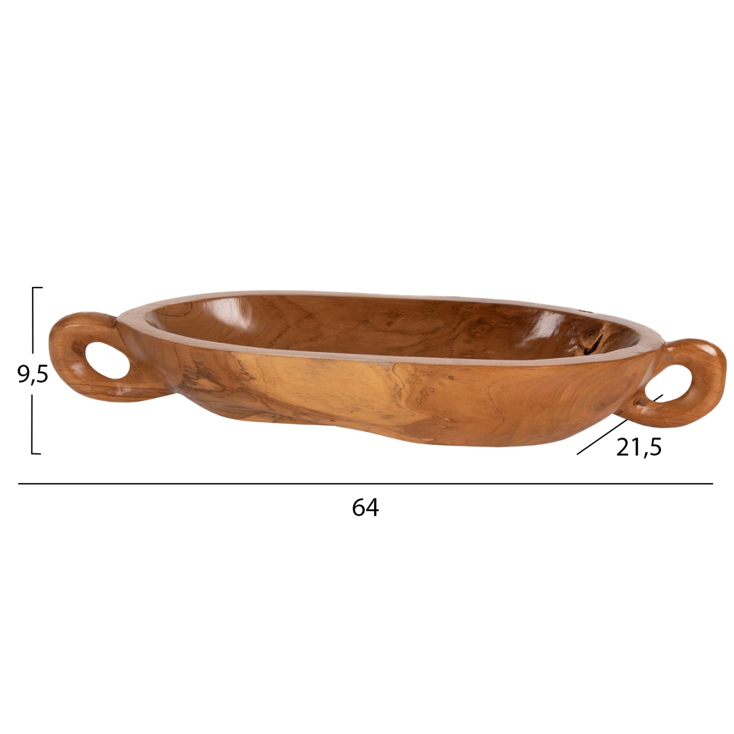 ДЕКОРАТИВНА ЧИНИЯ ТИКОВО ДЪРВО В ЕСТЕСТВЕН ЦВЯТ 64x21,5x9,5Hсм.