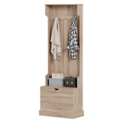 Антре KAYLOR с куки и място за съхранение - MDF в цвят сонома 65x34x180Hсм.