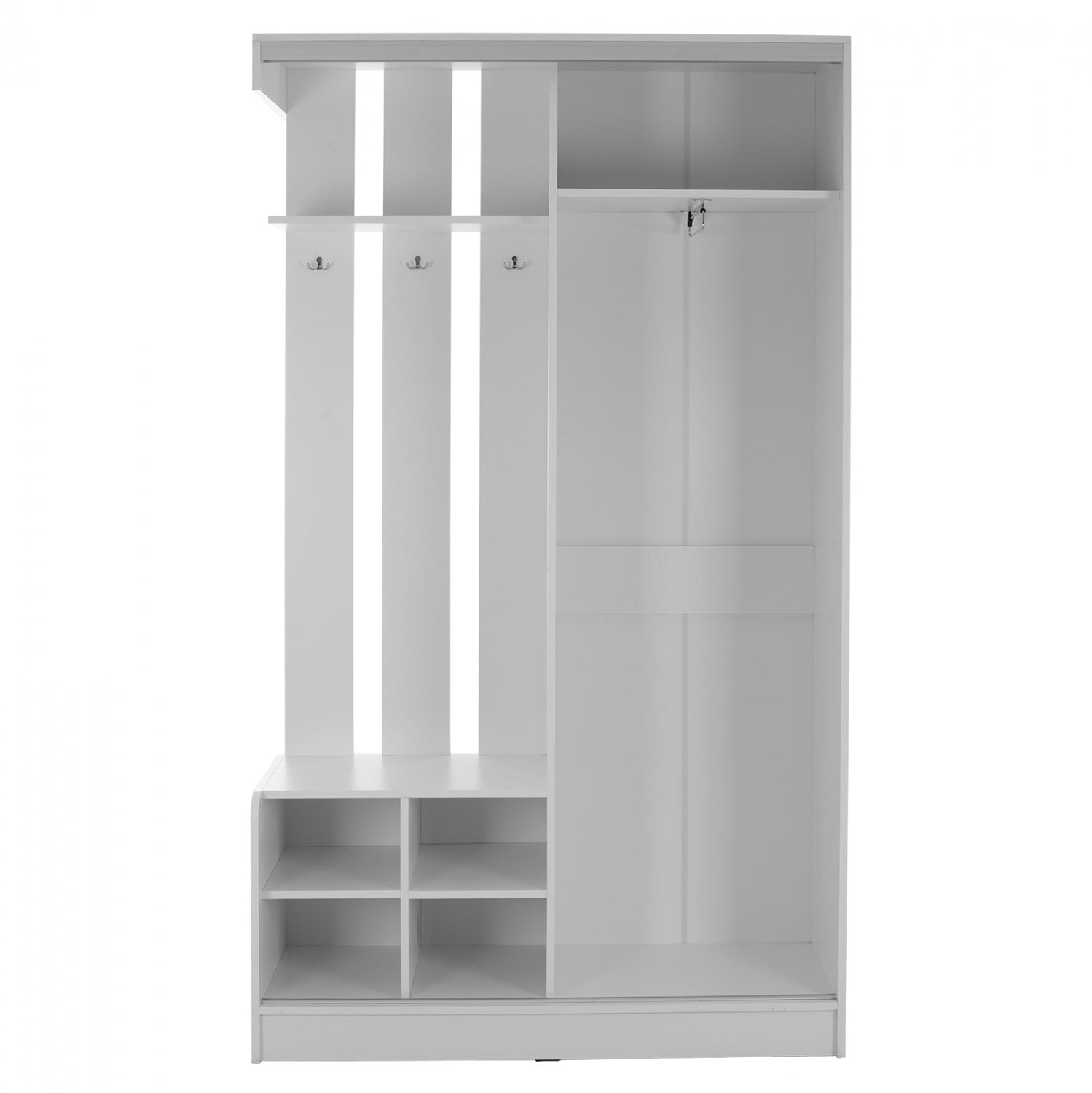 Антре с плъзгащ гардероб и огледало Dulce бял 118x45x210 см.