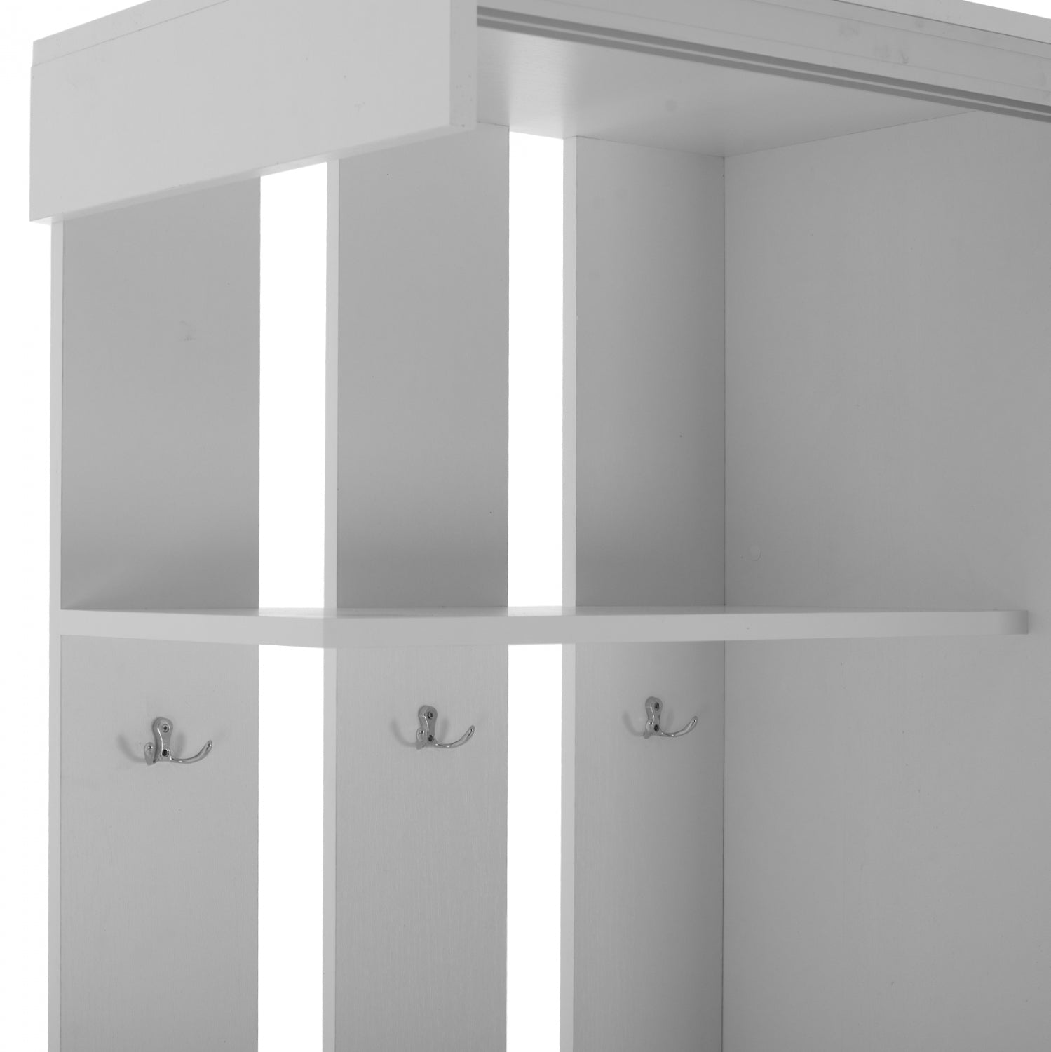 Антре с плъзгащ гардероб и огледало Dulce бял 118x45x210 см.