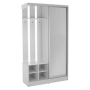 Антре с плъзгащ гардероб и огледало Dulce бял 118x45x210 см.