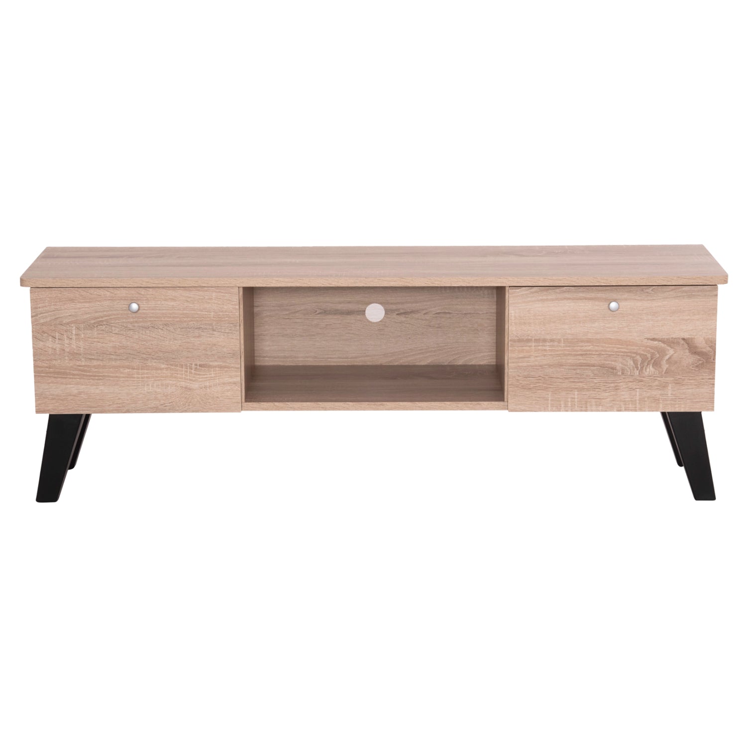 ТВ шкаф IREN меламин в дъб Сонама-черен 120x32,5-34x41Hсм.