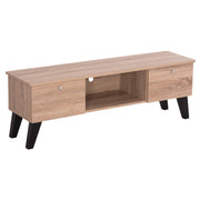 ТВ шкаф IREN меламин в дъб Сонама-черен 120x32,5-34x41Hсм.