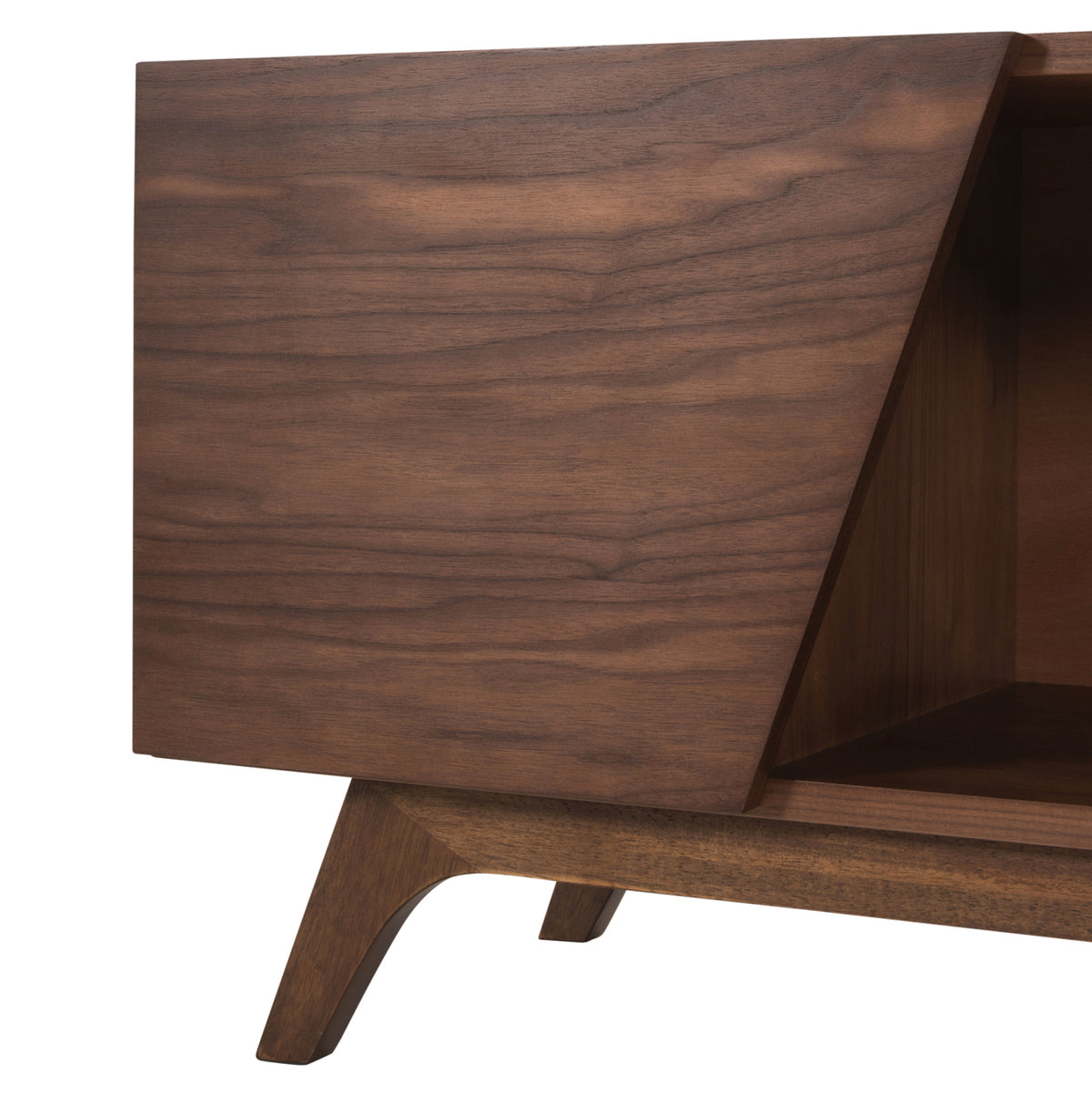 ТВ ШКАФ HUDSON MDF с орехов фурнир в орехов и тъмно сив цвят 180x40x50Hсм.