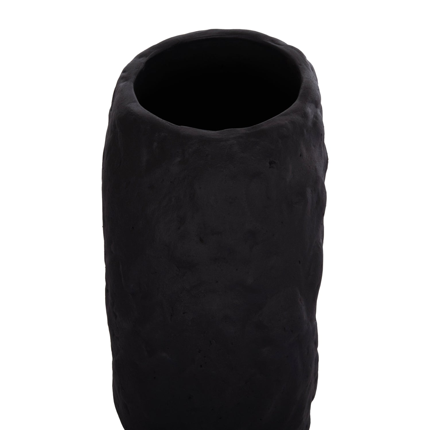 Декоративна маса ваза NAMENTIS.01S теракота в черен цвят--22x13x28Hcm.