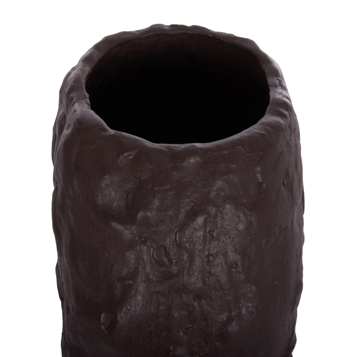 Декоративна маса ваза NAMENTIS.07S теракота в шоколадов цвят--22x13x28Hcm.