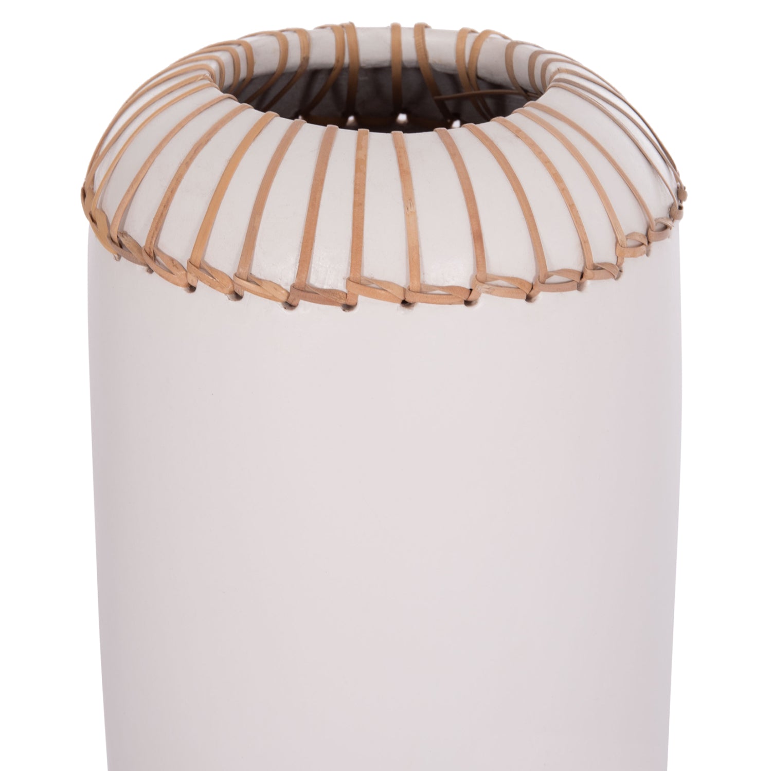 Декоративна маса ваза LENNOX.02S теракота в бяло--Φ18x33Hсм.