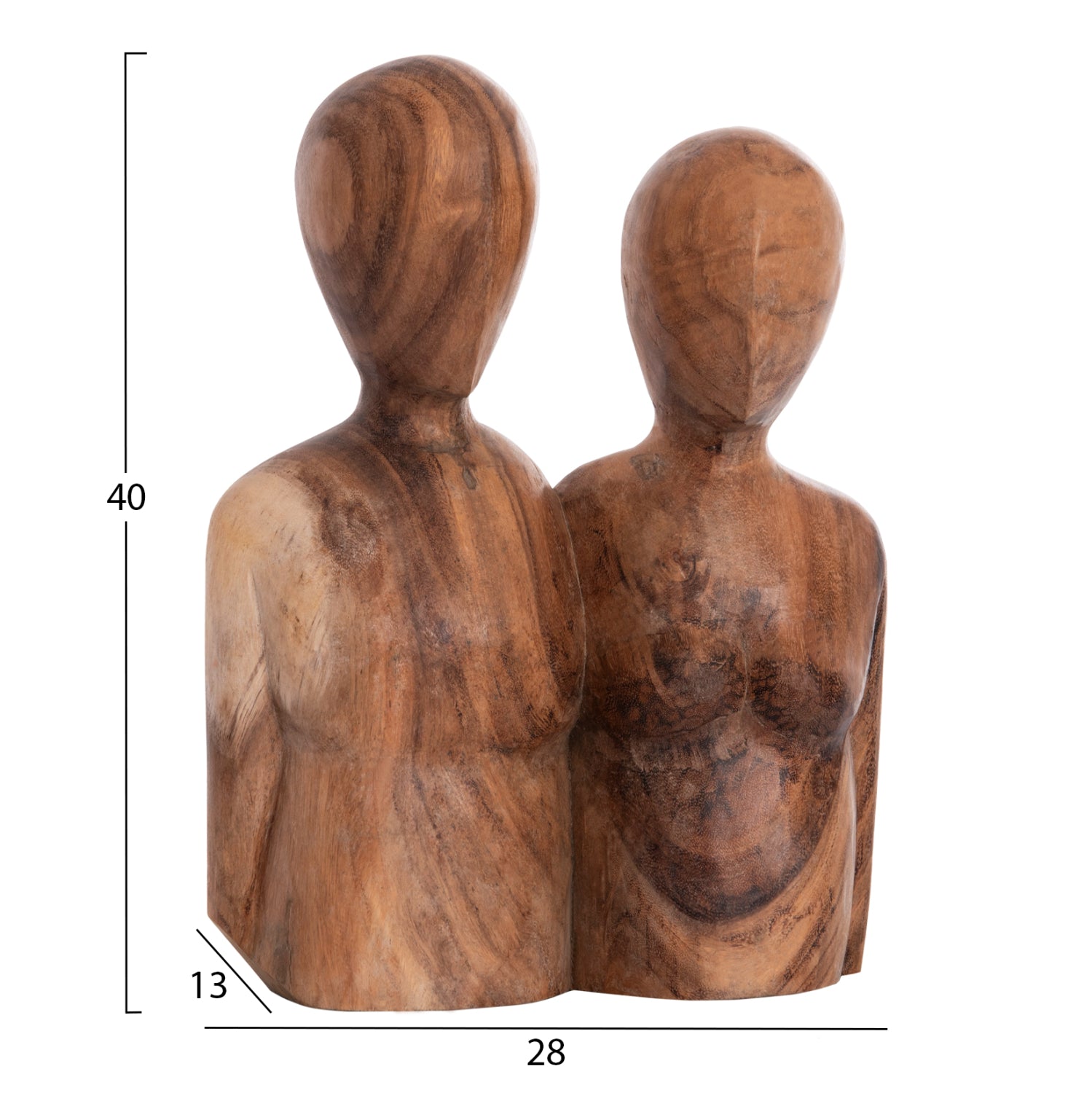 Декорация за маса PARR от дърво албасия 28x13x40Hcm