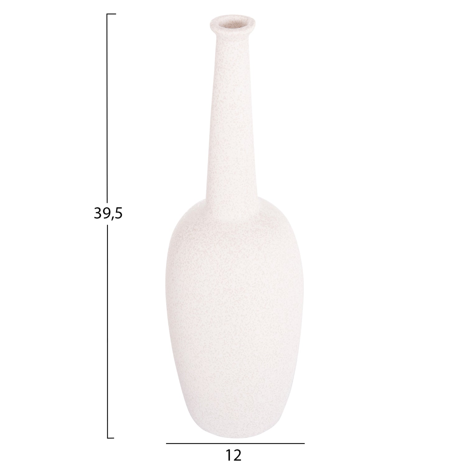 Керамична декорация за маса ELENDIL офуайт с кристализация Φ12x39.5Hсм.