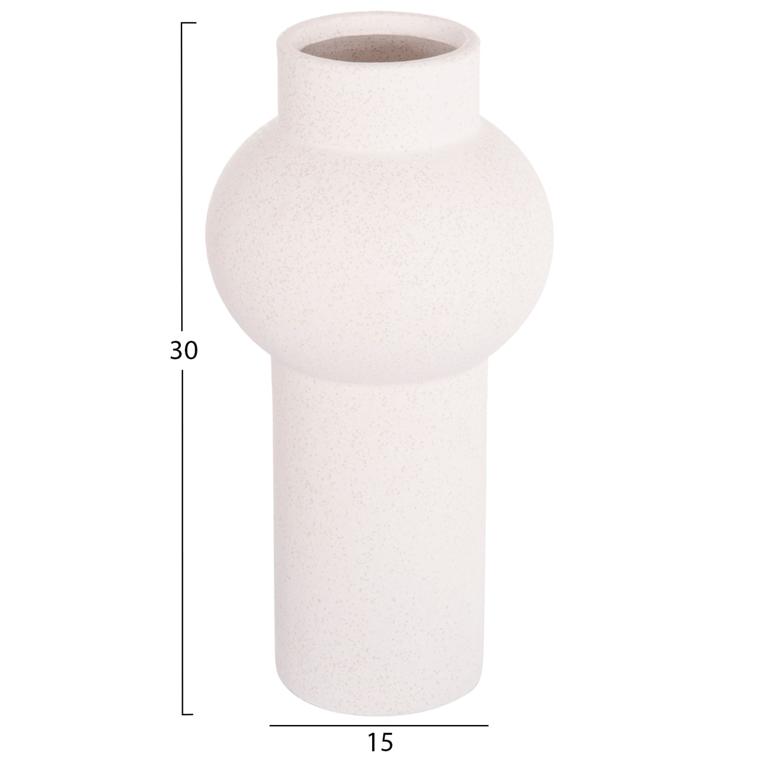 Керамична декорация за маса SCEPTER слонова кост с кристализация Φ15x30Hcm.